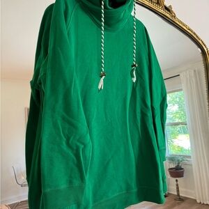 Ulla Popken Vibrant Green Cowl Neck Sweater